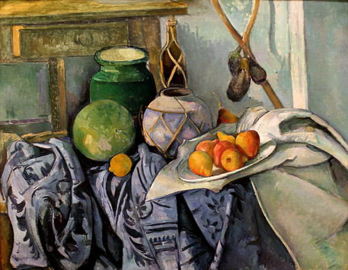 cezanne-still-life-with-a-ginger-jar-and-eggplants(1) Poster Canvas Movie Film P