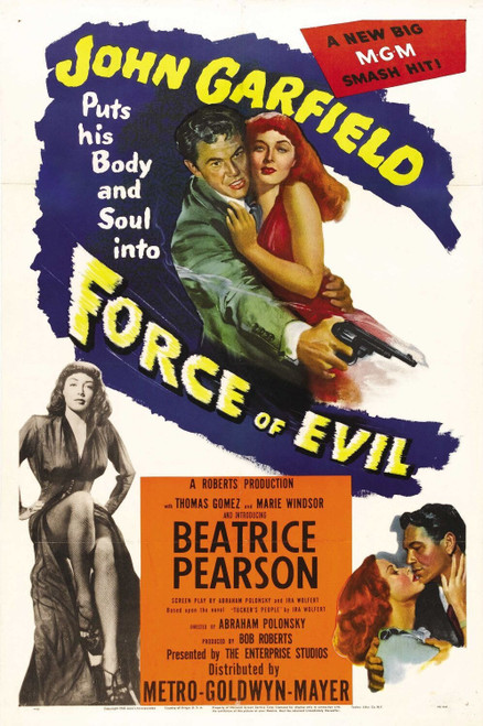 Force of Evil (1948)_1 Movie Film Poster Canvas iconic design