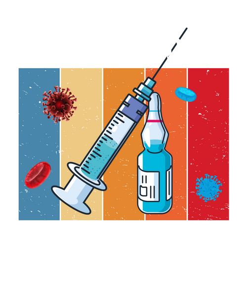 Covid Vaccinated (3) Poster Canvas Movie Film Print A0 A1 A2 A3 A4 A5 A6 Art Wal