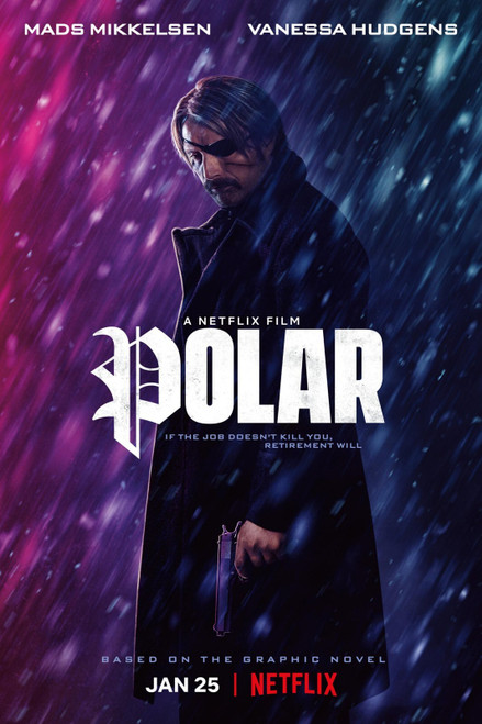 Polar (2019) Poster Canvas Movie Film Print A0 A1 A2 A3 A4 A5 A6 Art Wall Decora