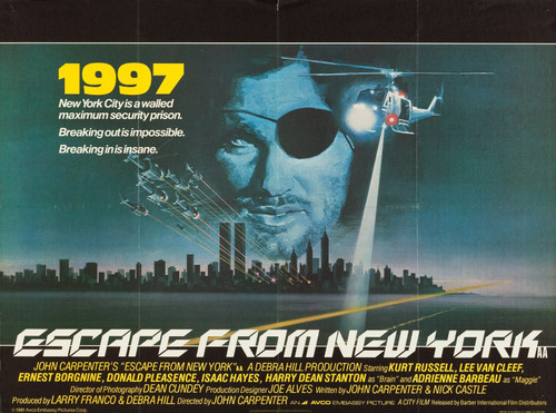 Escape from New York (1981)_5 Movie Film Poster Canvas iconic design