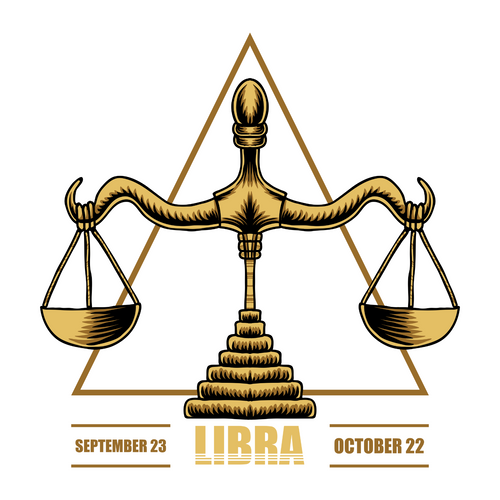 Libra zodiac illustration Poster Canvas Movie Film Print A0 A1 A2 A3 A4 A5 A6 Ar