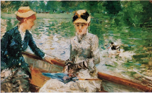 The-Lake-in-the-Bois-de-Boulogne-by-Berthe-Morisot-1879 Poster Canvas Movie Film