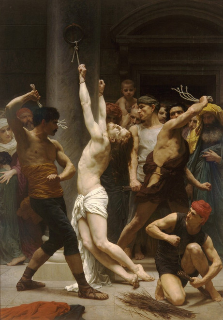William-Adolphe-Bouguereau-The-Flagellation-of-Christ Poster Canvas Movie Film P