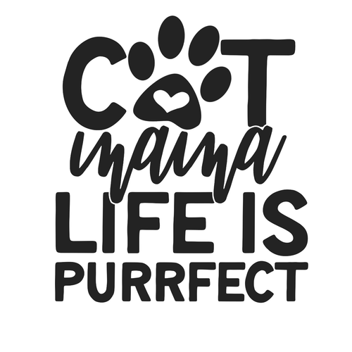 cat mama life is purrfect (2) Poster Canvas Movie Film Print A0 A1 A2 A3 A4 A5 A
