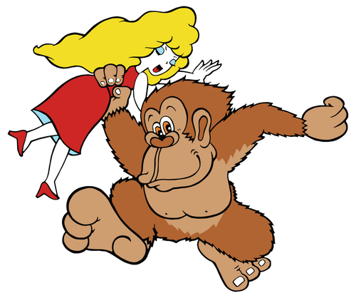 donkey-kong-43 Poster Canvas Movie Film Print A0 A1 A2 A3 A4 A5 A6 Art Wall Deco