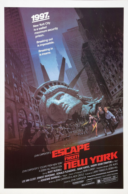 Escape from New York (1981)_2 Movie Film Poster Canvas iconic design