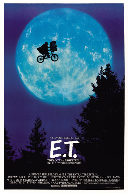 E.T. the Extra-Terrestrial (1982)_2 Movie Film Poster Canvas iconic design