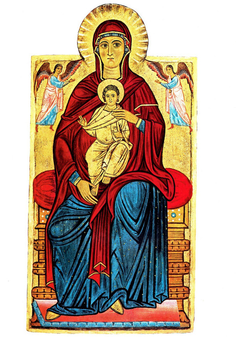Bigallo - Madonna and Child Enthroned Poster Canvas Movie Film Print A0 A1 A2 A3