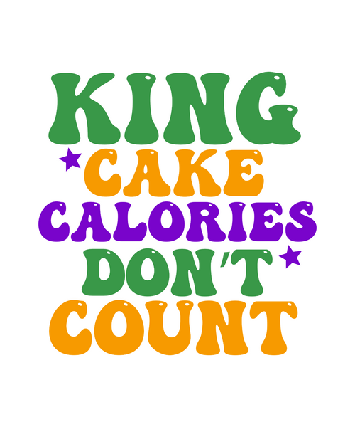king cake calories dont count-01 (2) Poster Canvas Movie Film Print A0 A1 A2 A3