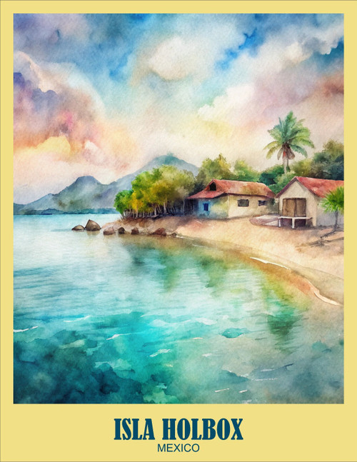 Isla Holbox Quintana Roo Mexico Turistic Poster 2 Wall Art Travel Decor Print