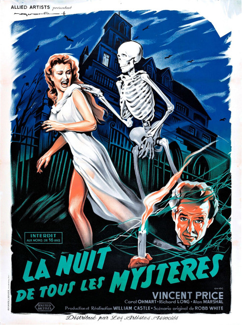 House On Haunted Hill 06 Poster Canvas Movie Film Print A0 A1 A2 A3 A4 A5 A6 Art