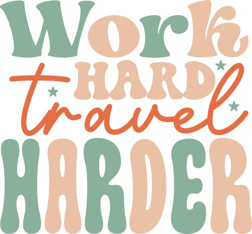 Work hard travel harder Poster Canvas Movie Film Print A0 A1 A2 A3 A4 A5 A6 Art