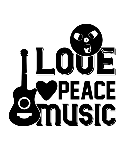 Love Peace Music-01 Sarcastic Poster Canvas Print A0 A1 A2 A3 A4 A5 A6 Art Wall