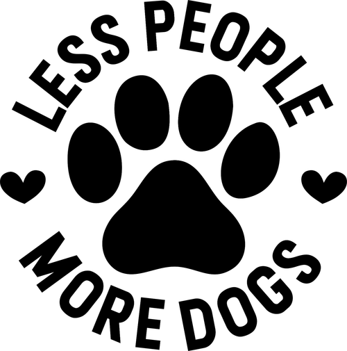009 LessPeopleMoreDogs Funny Poster Design Canvas Motivation Print A0 A1 A2 A3 A