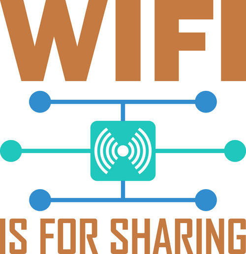 Wifi is for Sharing Poster Canvas Movie Film Print A0 A1 A2 A3 A4 A5 A6 Art Wall