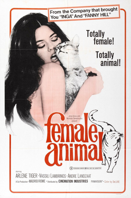 Female Animal 01 Poster Canvas Movie Film Print A0 A1 A2 A3 A4 A5 A6 Art Wall De