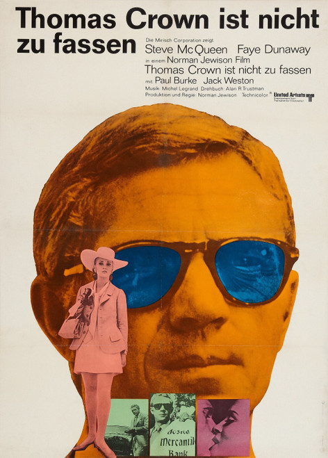 The Thomas Crown Affair (1968)_7 Poster Canvas Movie Film Print A0 A1 A2 A3 A4 A