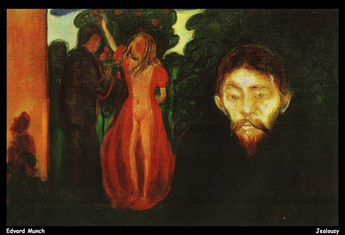 edvard-munch--jealousy_11013142534_o(1) Poster Canvas Print Art Painting Decor R
