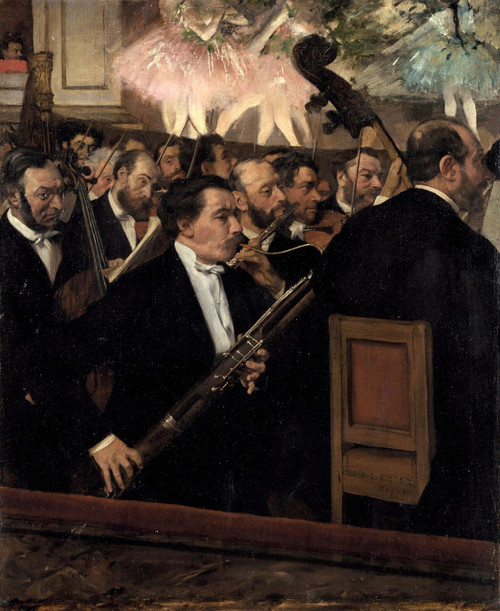 Edgar Degas 8 - The orchestra at the opera Poster Canvas Print Art Painting Deco