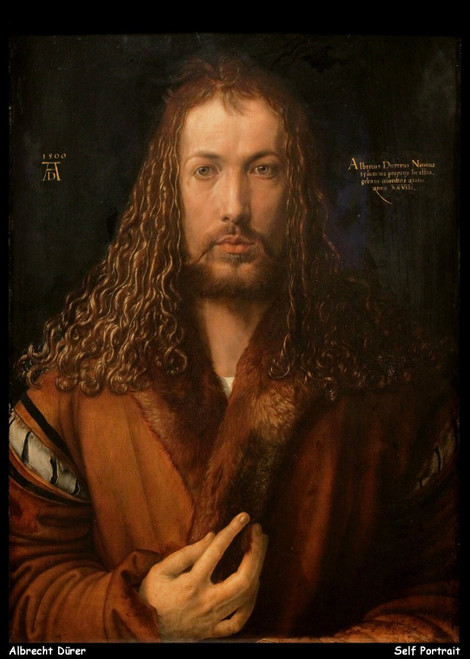 albrecht-drer--self-portrait_11116839424_o(1) Poster Canvas Movie Film Print A0