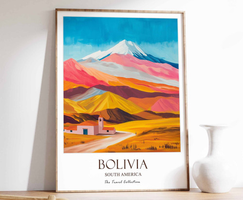 5_Bolivia Print, Bolivia Travel Poster, Latin Travel Print, Tropical Decor, Bota