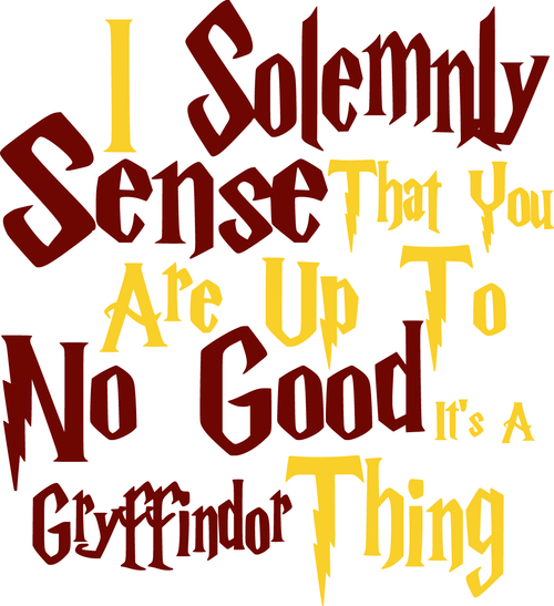 04.solemnly sense no good gryffindor Funny Poster Design Canvas Motivation Print