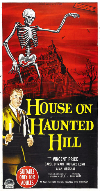 House On Haunted Hill 05 Poster Canvas Movie Film Print A0 A1 A2 A3 A4 A5 A6 Art