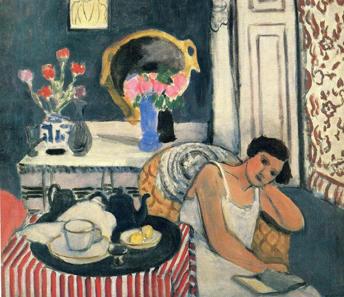 Woman reading Henri Matisse