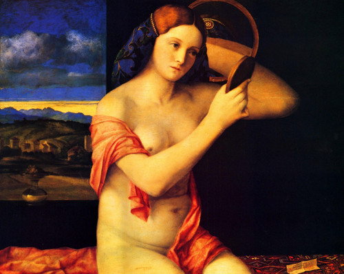Bellini_Giovanni_Lady_at_her_toilette Poster Canvas Print Art Painting Decor Rep