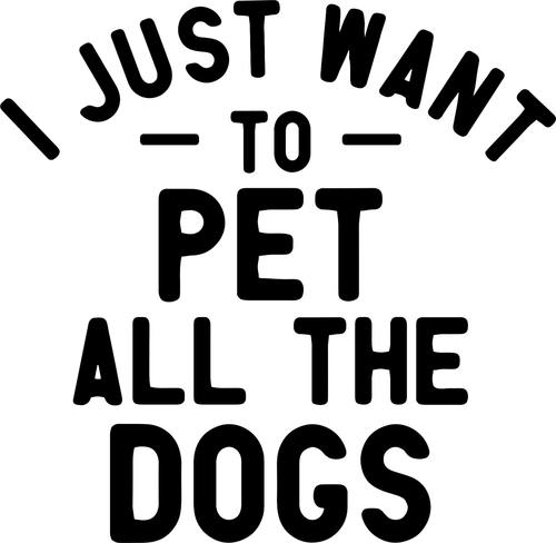 001 JustWantToPetDogs Funny Poster Design Canvas Motivation Print A0 A1 A2 A3 A4