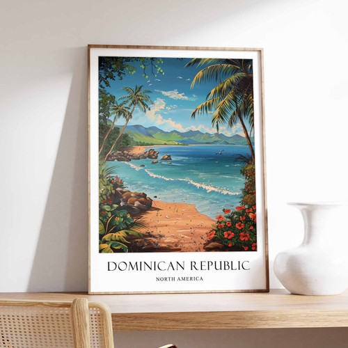 5_Dominican Republic Poster, Home Decor, Travel Art, Tropical Vacation Poster, N
