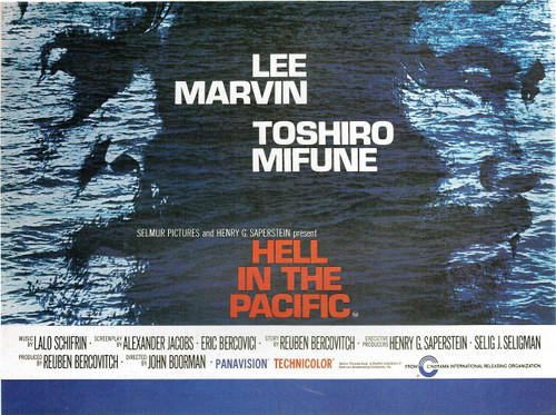 Hell In The Pacifick -British 1969 small Poster Canvas Movie Film Print A0 A1 A2