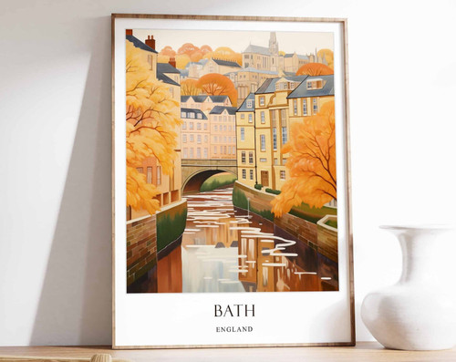 5_Bath Poster, England Poster, Travel Poster, Bath Print, Georgian Architecture