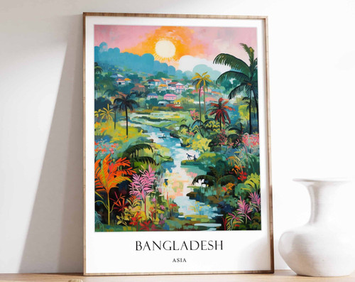 5_Bangladesh poster, travel poster, Asia poster, South Asia poster, Dhaka poster