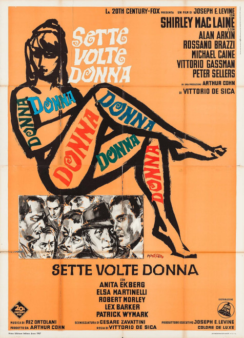 Woman Times Seven (1967)_2 Poster Canvas Movie Film Print A0 A1 A2 A3 A4 A5 A6 A
