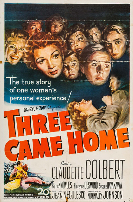 Three Came Home (1950)_0 Poster Canvas Movie Film Print A0 A1 A2 A3 A4 A5 A6 Art