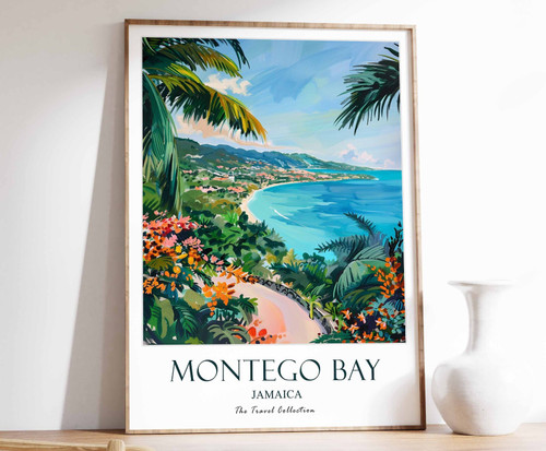 5_Montego Bay Print, Montego Bay Travel Poster, Jamaica Travel Poster, Caribbean