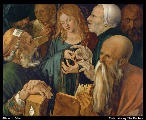 albrecht-drer--christ-among-the-doctors_11116839014_o(1) Poster Canvas Movie Fil