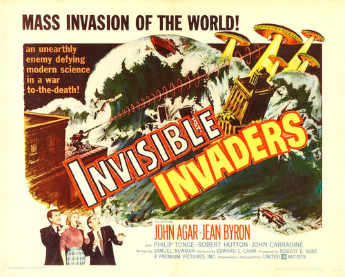 Invisible Invaders 02 Poster Canvas Movie Film Print A0 A1 A2 A3 A4 A5 A6 Art Wa