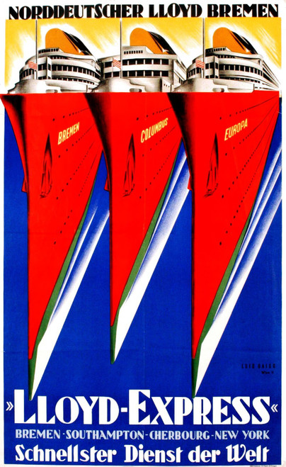 51531678229_BINDER, Joseph. Norddeutscher Lloyd Bremen, Lloyd-Express-artofunive