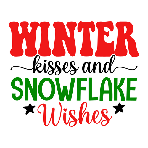 Winter Kisses and Snowflake Wishes 2-01 Poster Canvas Movie Film Print A0 A1 A2