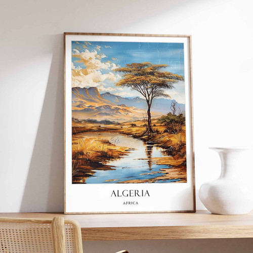 5_Algeria Poster, Islamic Decor, Islamic Art, Middle Eastern Art, Algeria Gift,