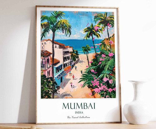 4_Mumbai Print, Mumbai Travel Poster, Indian Wall Art, Indian Travel Print, Sout