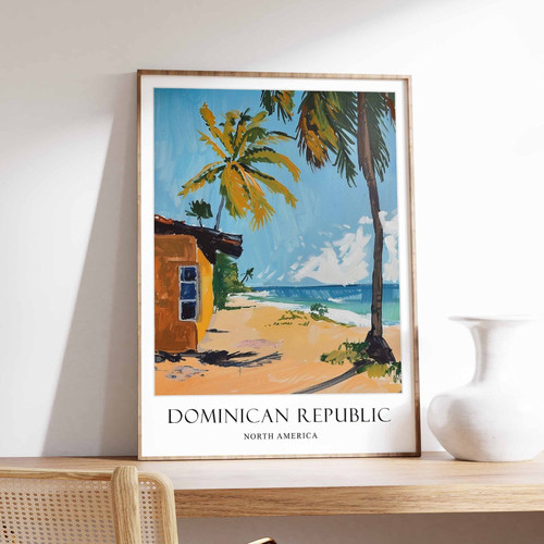 6_Dominican Republic Poster, Home Decor, Travel Art, Tropical Vacation Poster, N