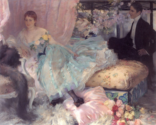 Doucet_H_L__The_Eager_Suitor Art Gallery Poster Canvas Print Wall Decoration A0