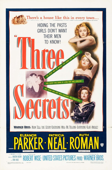 Three Secrets (1950)_1 Poster Canvas Movie Film Print A0 A1 A2 A3 A4 A5 A6 Art W