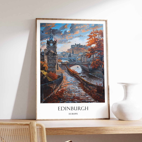 4_Edinburgh Poster, Home Decor, Edinburgh Wall Art, Scottish Travel Poster, Scot
