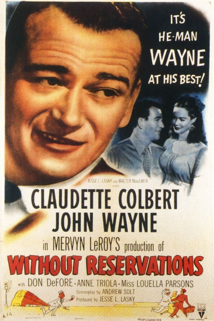 Without Reservations (1946)_2 Poster Canvas Movie Film Print A0 A1 A2 A3 A4 A5 A