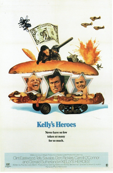 Kelly's Heroes -1970 small Poster Canvas Movie Film Print A0 A1 A2 A3 A4 A5 A6 A